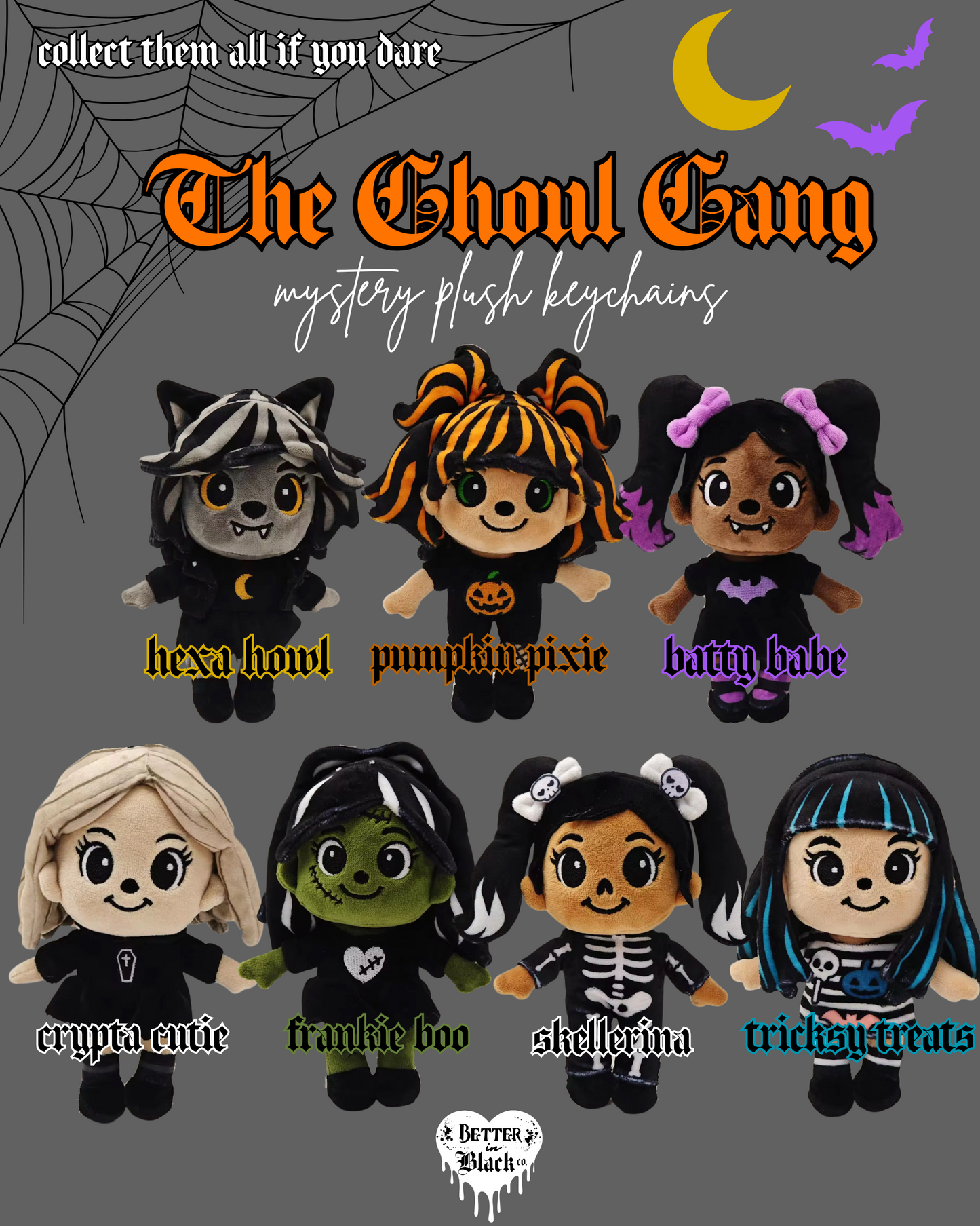 Mystery Plush Keychain - The Ghoul Gang - Pre Order