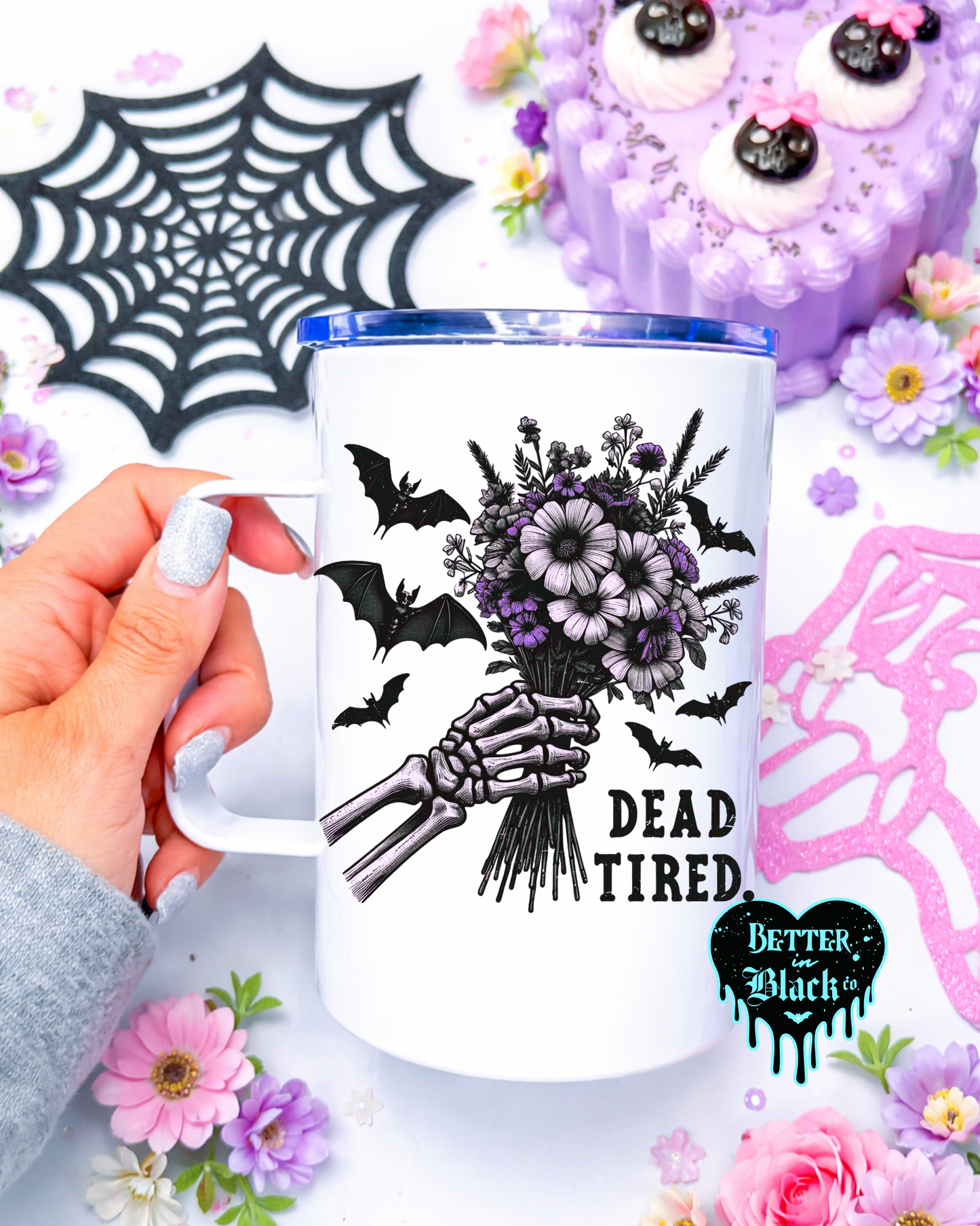 Dead Tired - Stainless Steel 16Oz Mug - W/Straw
