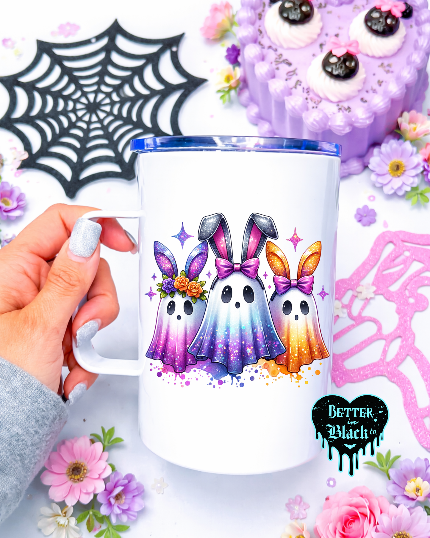 Boo Bunny Babes - Stainless Steel 16Oz Mug - W/Straw