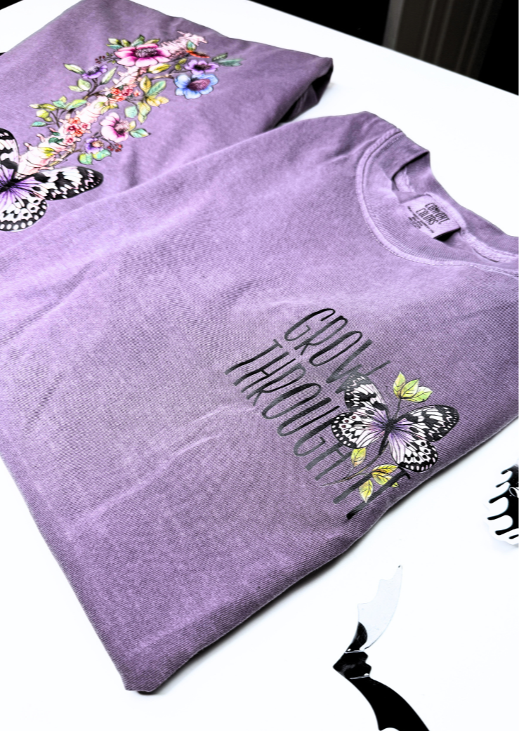 Grow through it (front and back) - Adult Unisex Tee