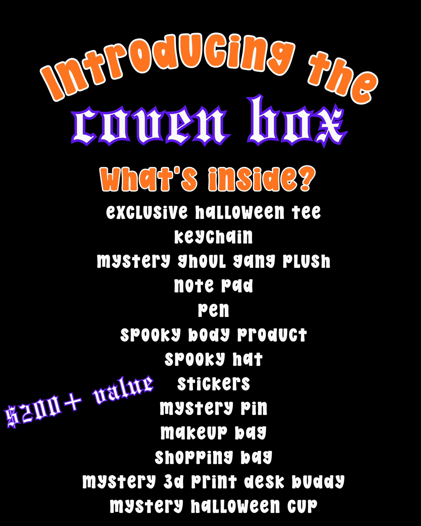 The Coven Box - EXCLUSIVE 15 AVAILABLE - DO NOT USE DISCOUNTS I WILL REFUND YOUR ORDER