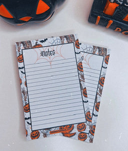 Pumpkin Skelton Notepad - 50 pgs