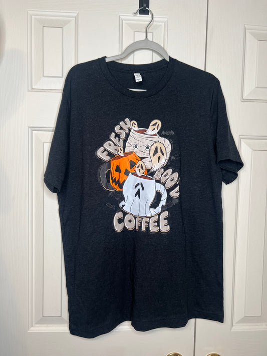 Freshly Boo’d Coffee - Hthr Black Tee Large