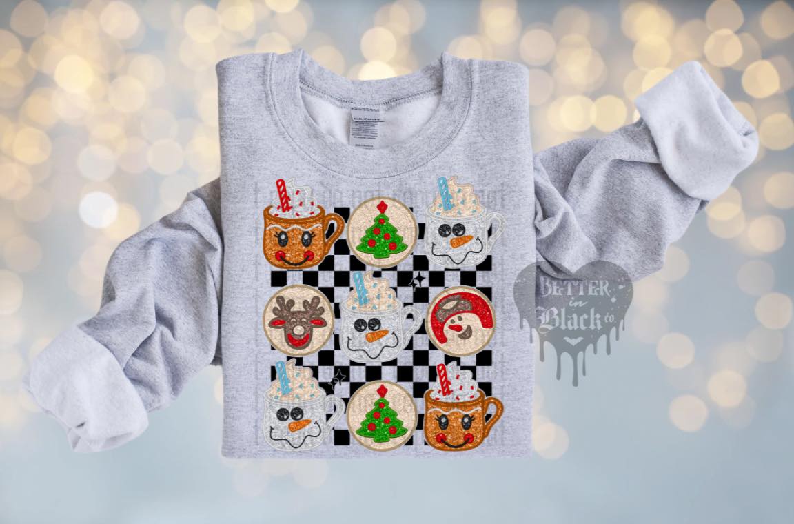 Glitter Christmas Cookies Sweatshirt - Unisex Adult Sweatshirt