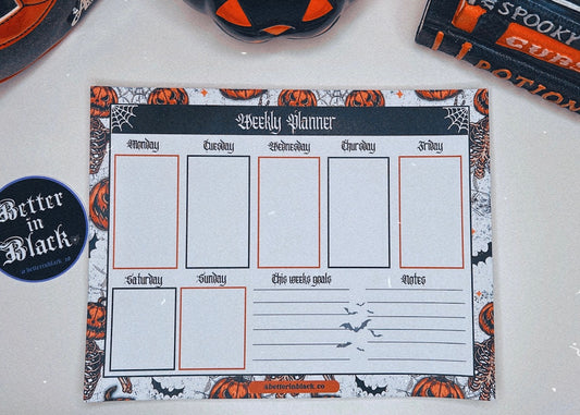 Pumpkin Head Spooky Weekly Planner - 50 pgs - 8.5" x 11