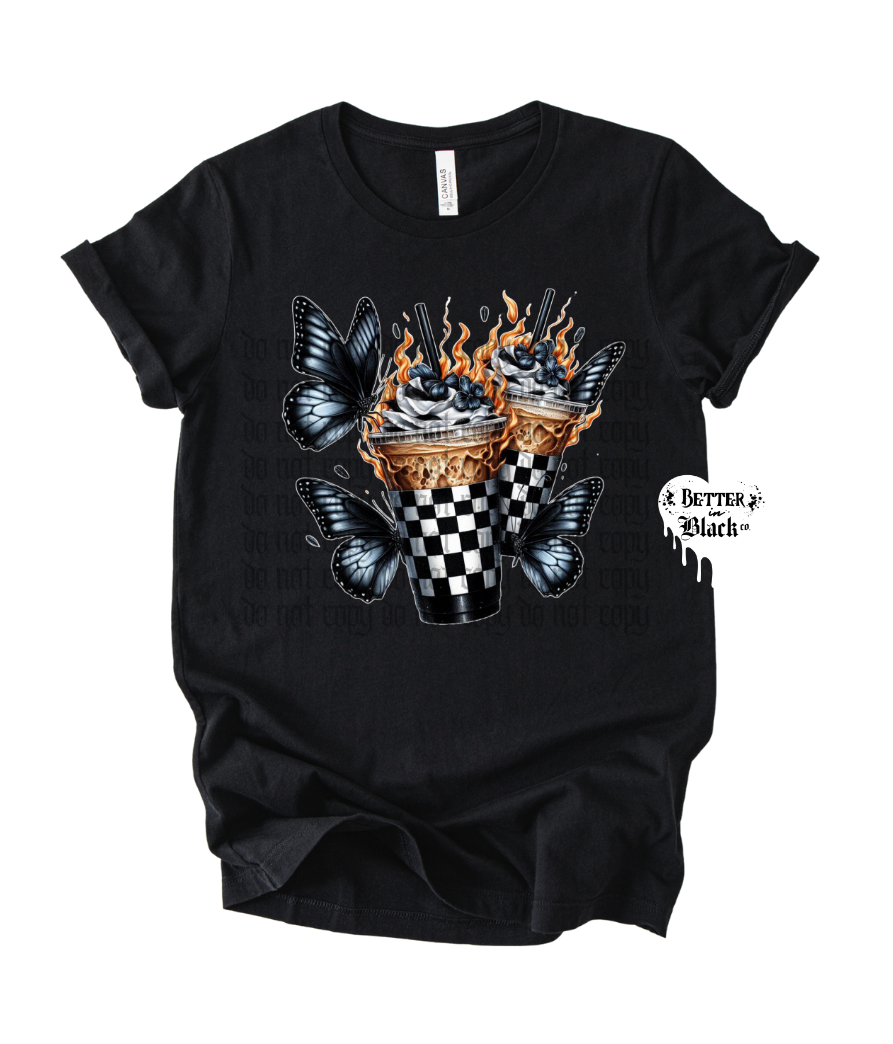 Flames Coffee  -  Adult Unisex Tee