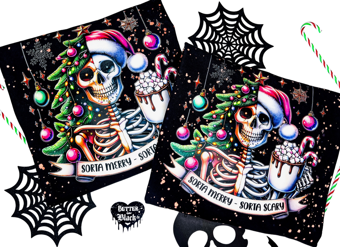 Sorta Merry Sorta Scary - Bleached Unisex Long Sleeve Adult Tee