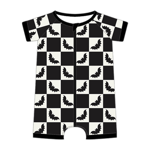 Checkered Batty Bamboo Pjs | 0/3-14/16 | Two Styles |
