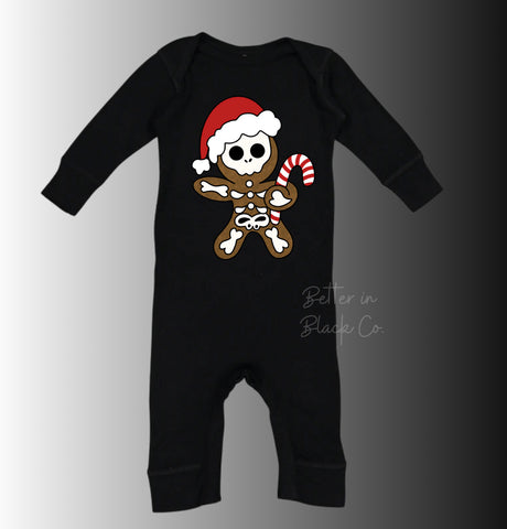 Spooky Gingerbread - Infant Long-Sleeve Baby Rib Coverall - Up to 24M