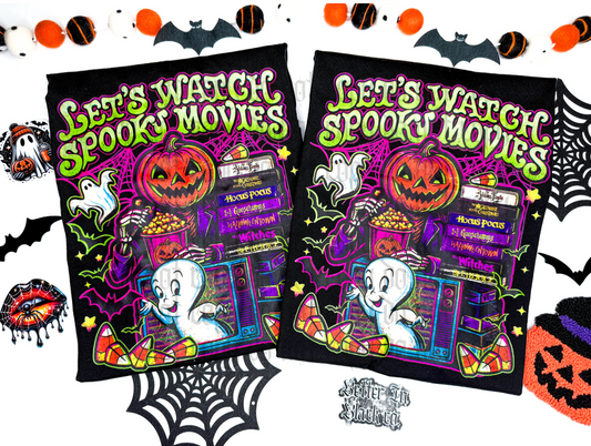 Let's Watch Scary Movies - Adult Unisex - Short Sleeve Tee