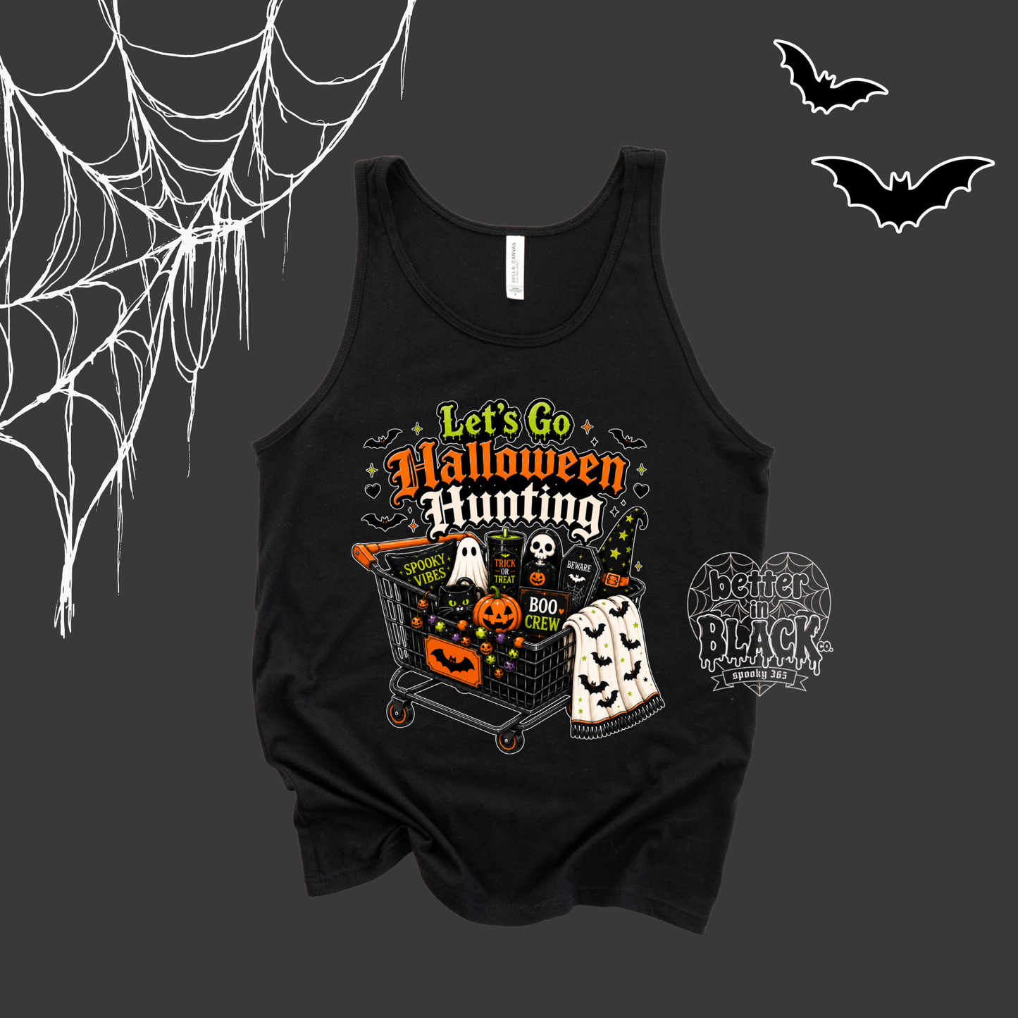 Let's go Halloween Hunting - Adult Unisex - Short Sleeve Tank