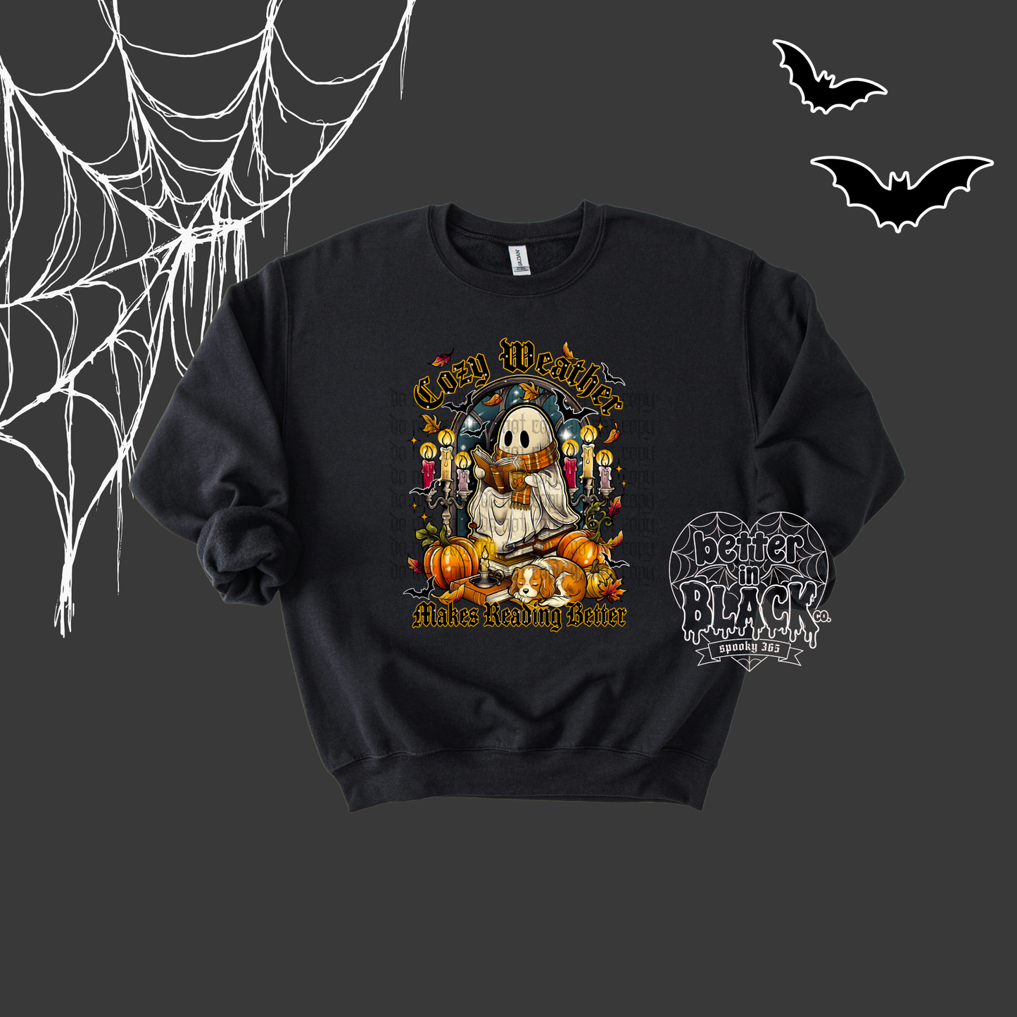 Cozy Weather Makes Reading Better   - Adult Unisex Sweatshirt