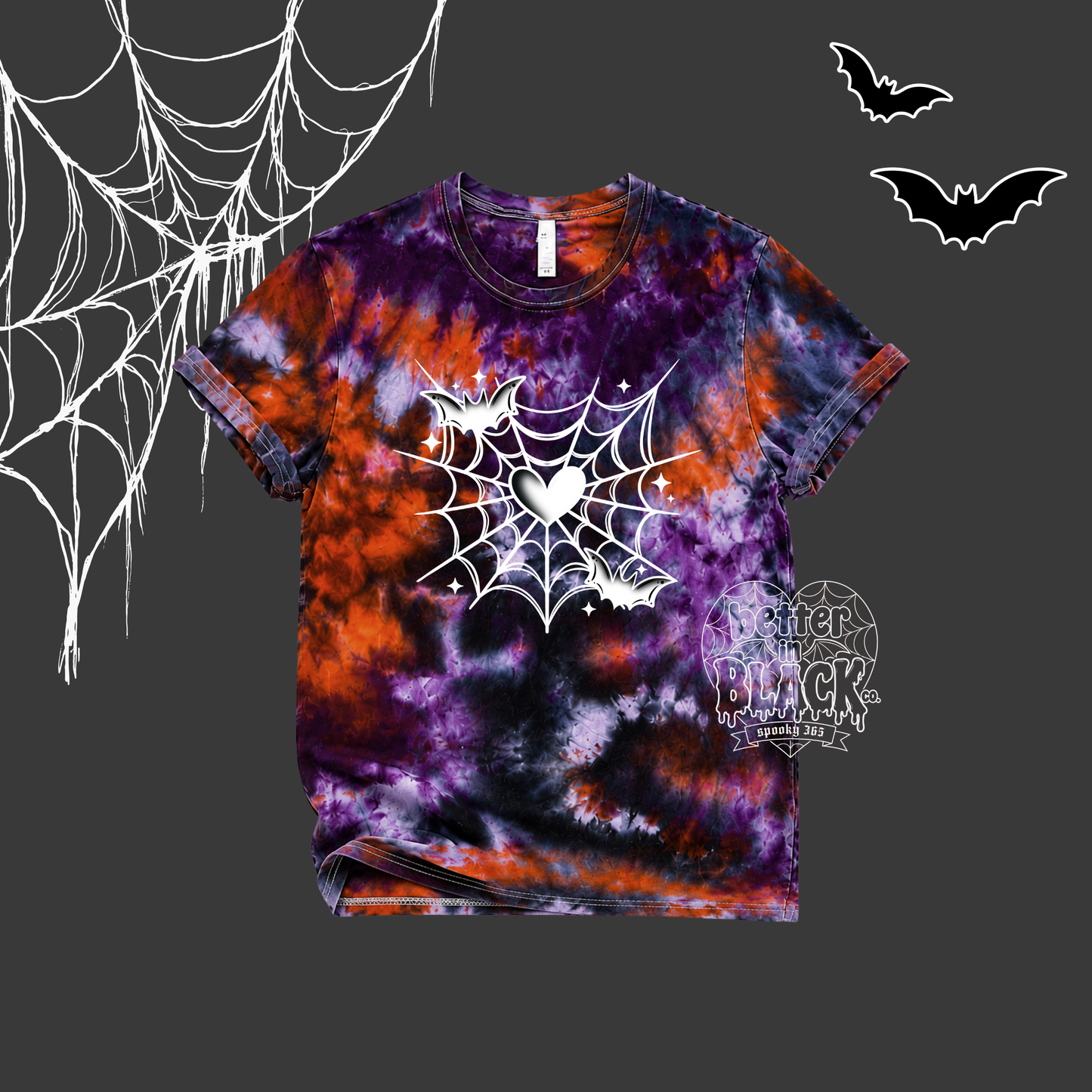 Wicked Web Iced dyed Tee- Adult Unisex - Short Sleeve Tee