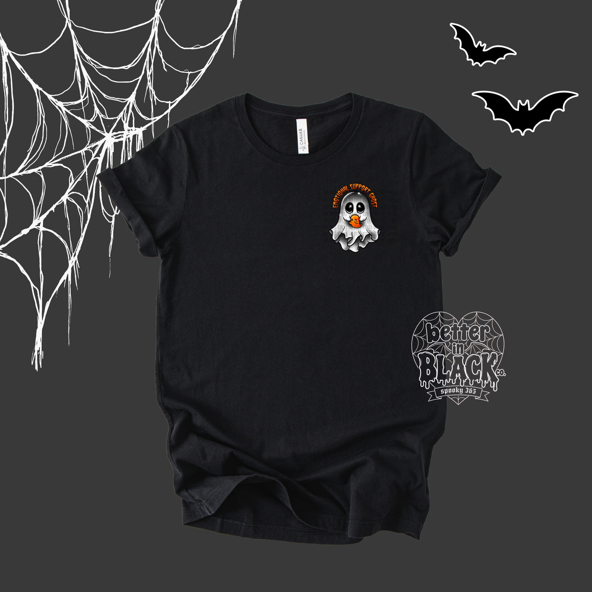 Emotional Support Ghost  - Adult Unisex - Short Sleeve Tee
