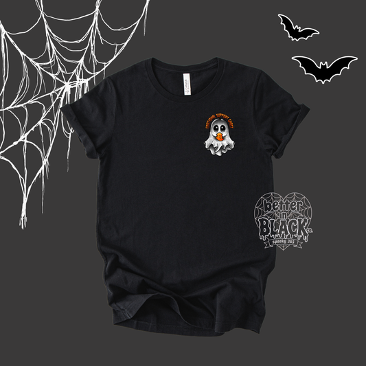 Emotional Support Ghost  - Adult Unisex - Short Sleeve Tee
