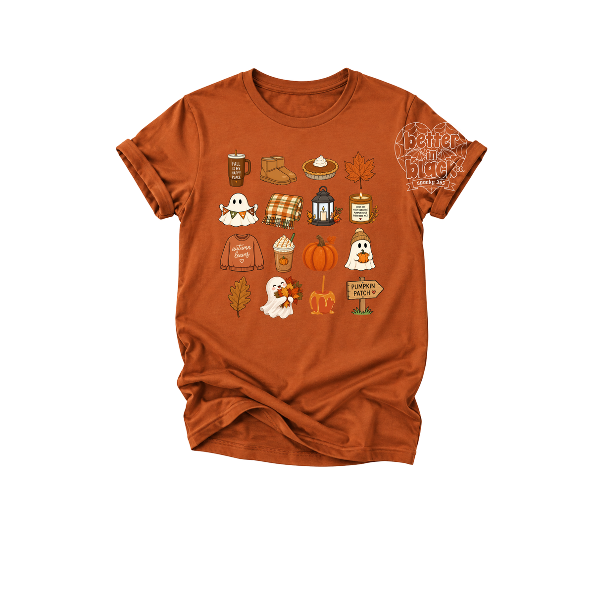 Fall Ghosties - Adult Unisex - Short Sleeve Tee