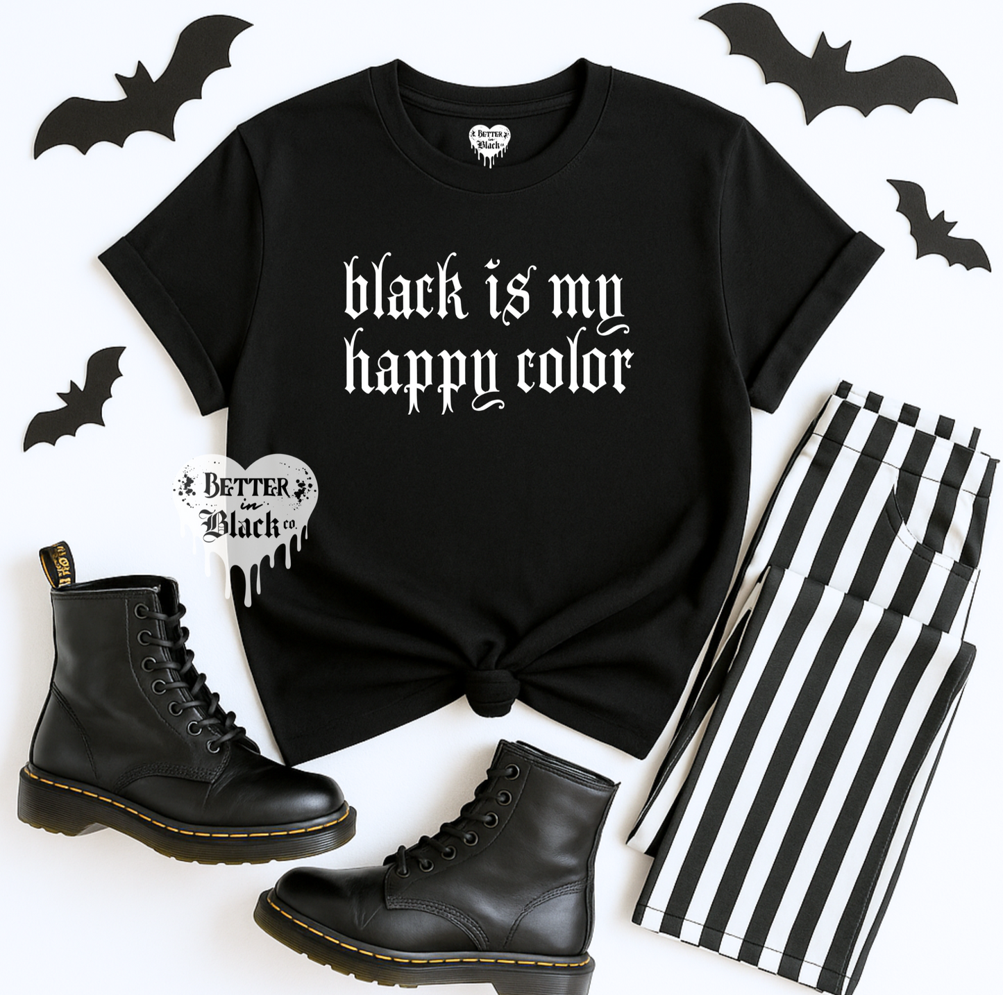 Black Is my Happy Color  - Unisex Short Sleeve Tee - ✨BESTSELLER ✨
