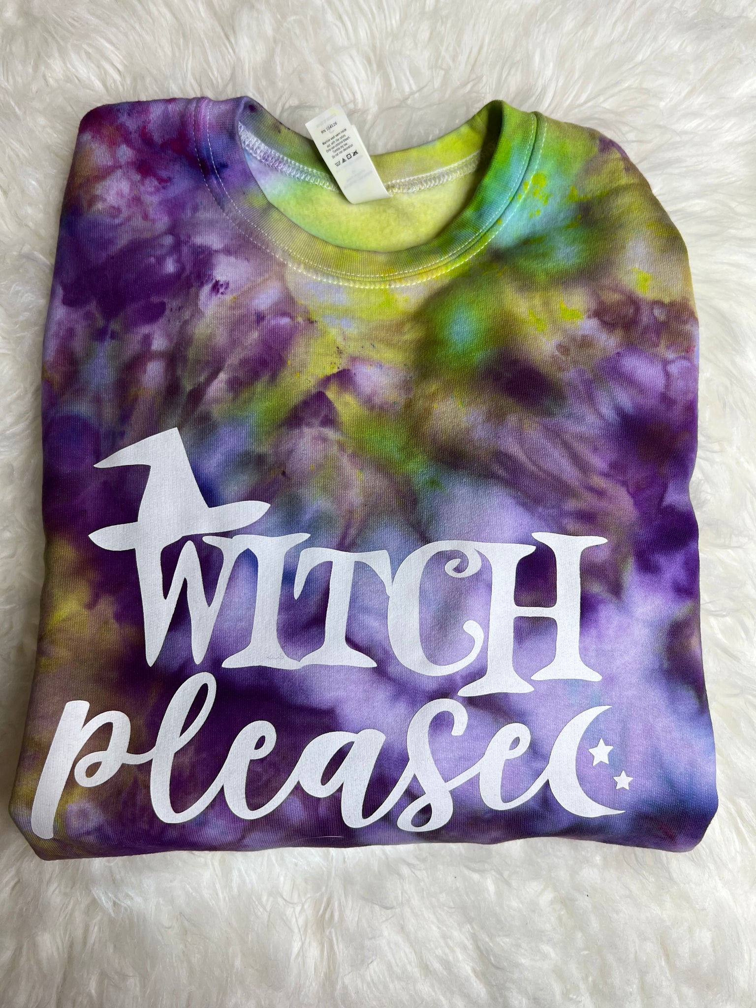 Witch Please - Small iced dyed sweatshirt