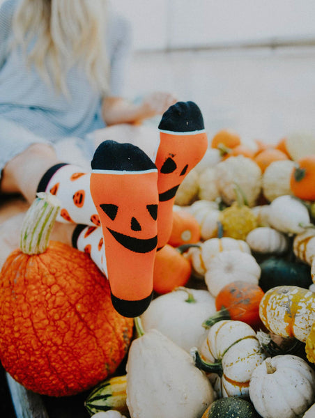Halloween Pumpkin Crew Socks