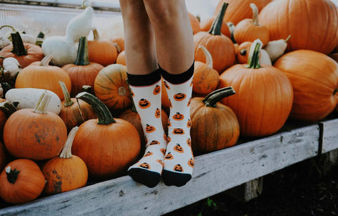 Halloween Pumpkin Crew Socks