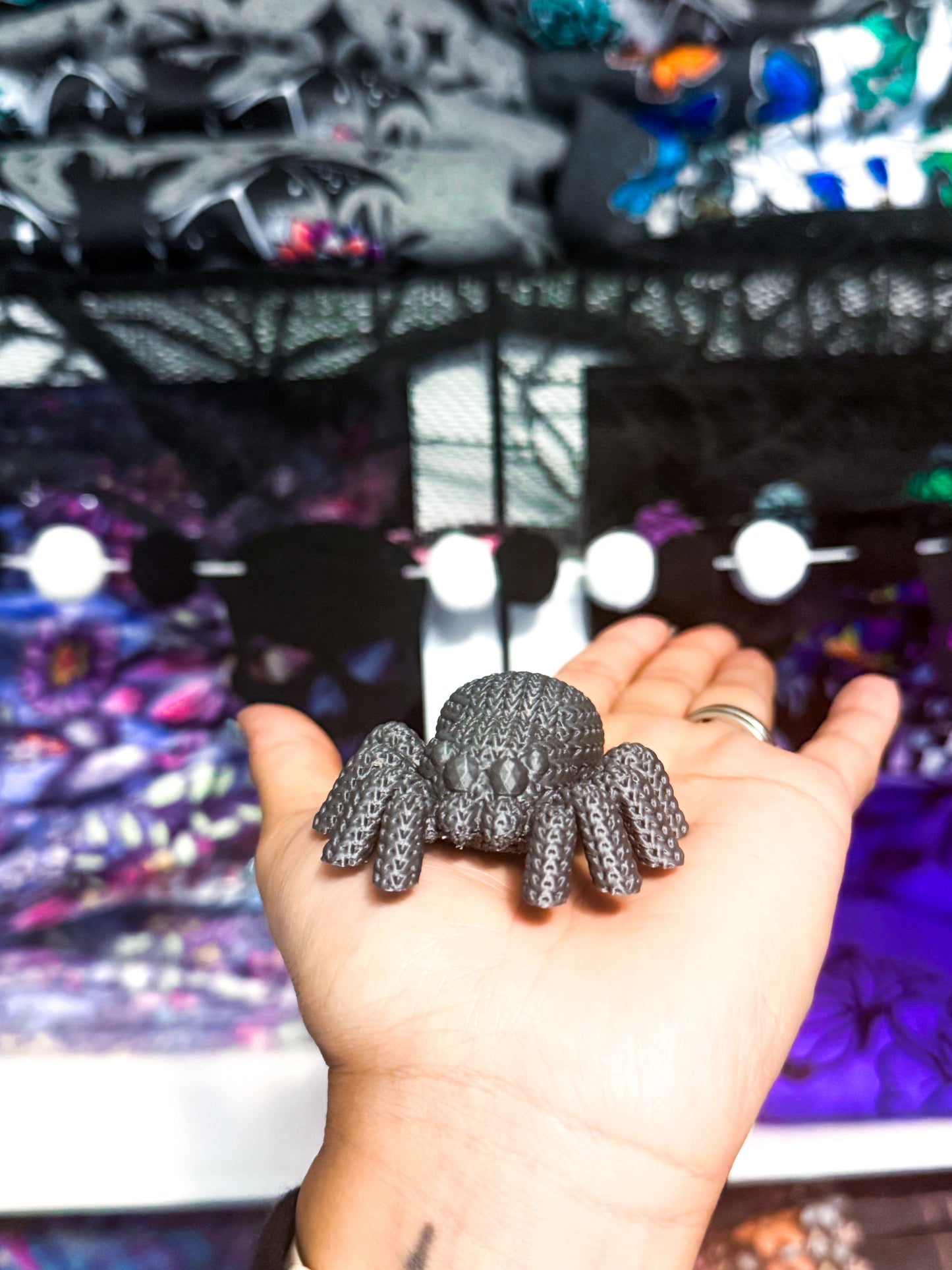 Spinderella - 3D Printed Mini Bat - Haunted Desk Decor