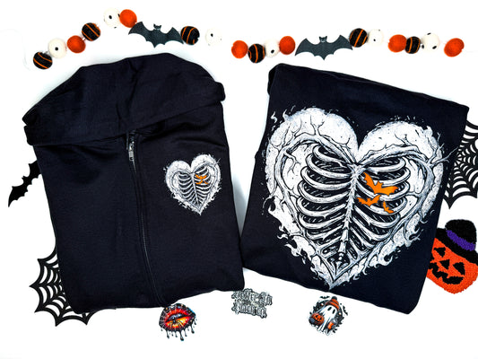 Haunted Heart - Adult Unisex - Zip Hoodie