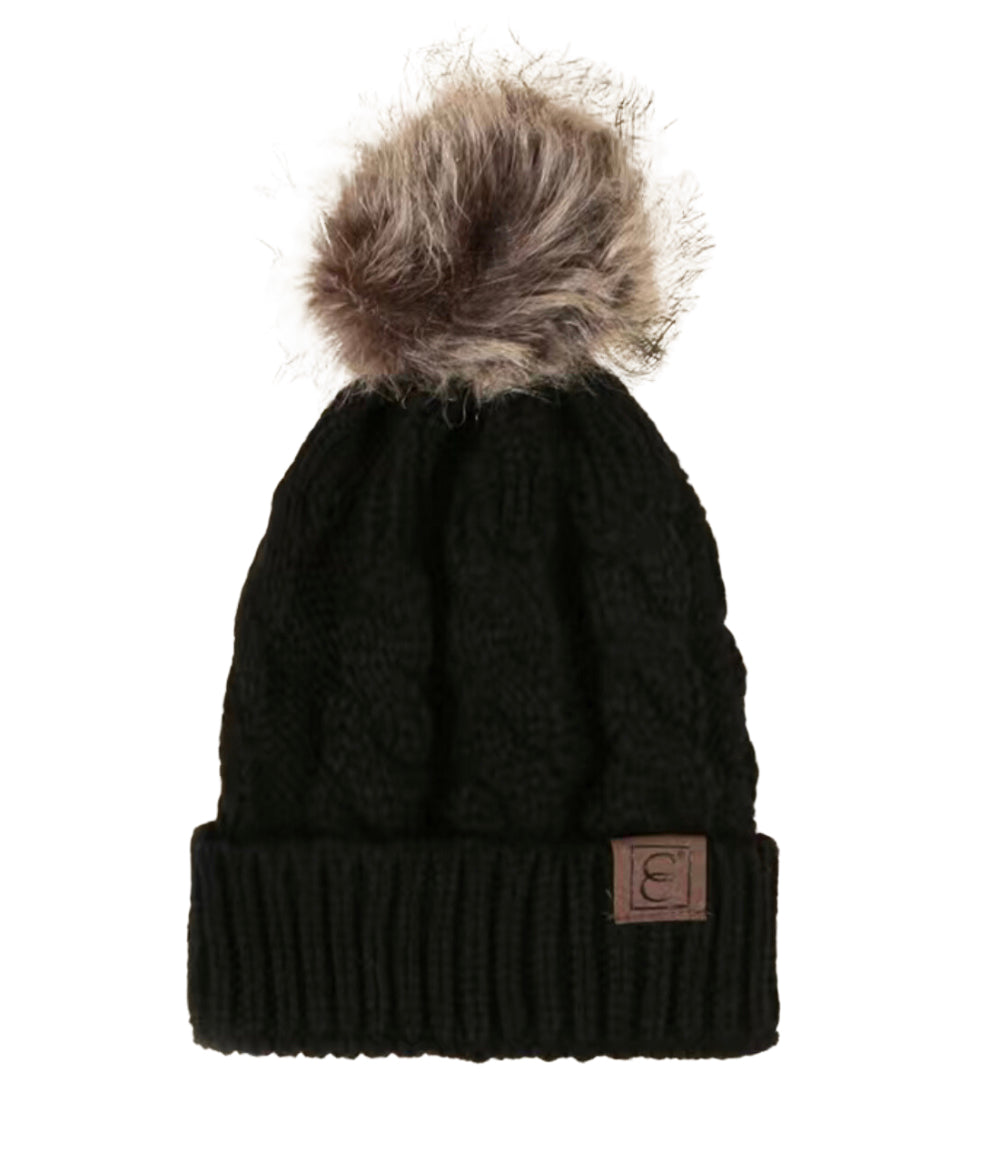 Pom Pom Beanies - Embroidered Beanie - Multiple Colors