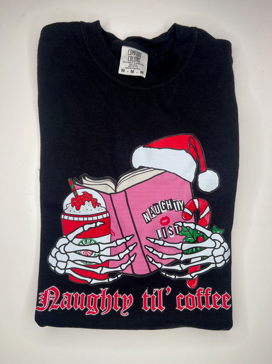 Naughty before coffee - Shirt Size:Medium