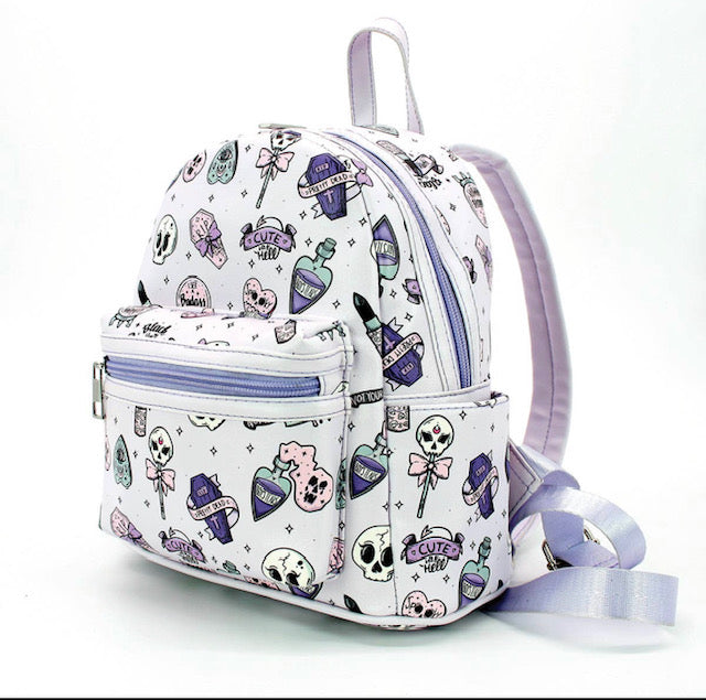 White & Lavender Spooky Back Pack Mini