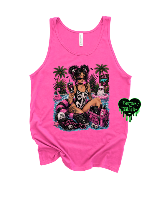 Spooky Pool Party - Unisex Tank