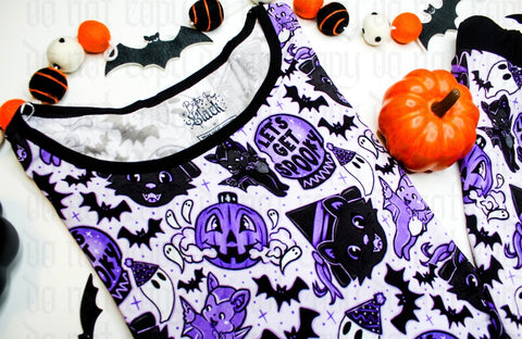 Vintage Halloween - Women Bamboo Pajama Set - Two Piece