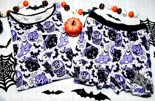 Vintage Halloween - Women Bamboo Pajama Set - Two Piece