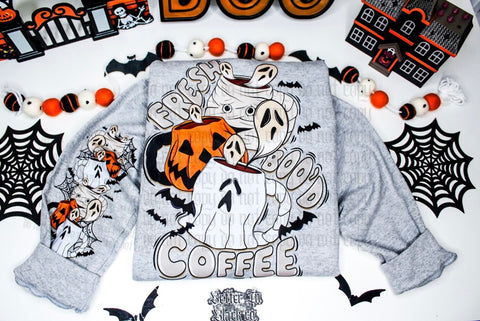 Freshly Boo'd Coffee Sweatshirt - Adult Unisex