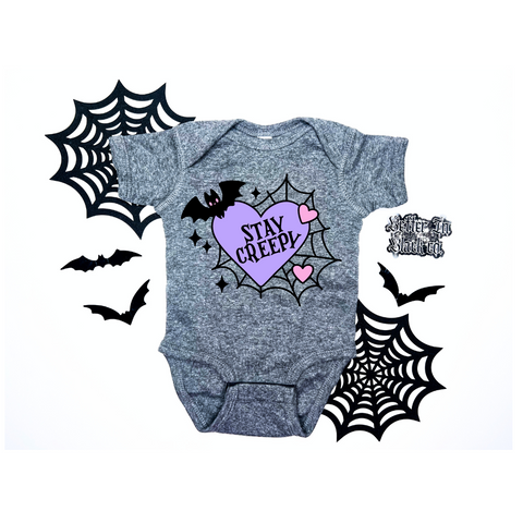 Stay Creepy⏐ Baby Bodysuit ⏐ Toddler/Youth Tees