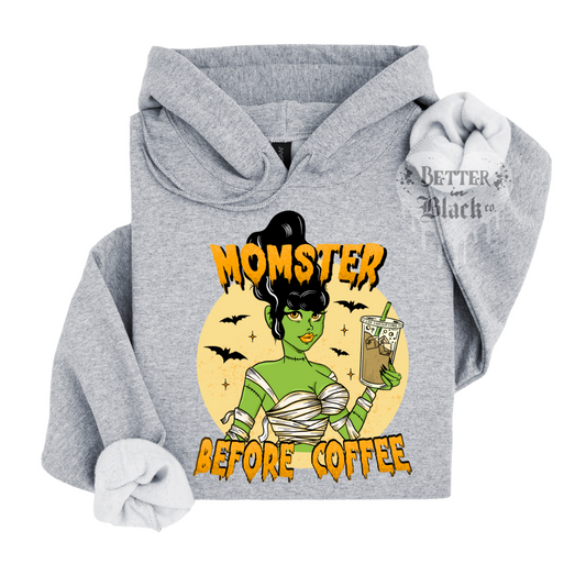 Momster before Coffee - Hoodie Sweater - Adult Unisex