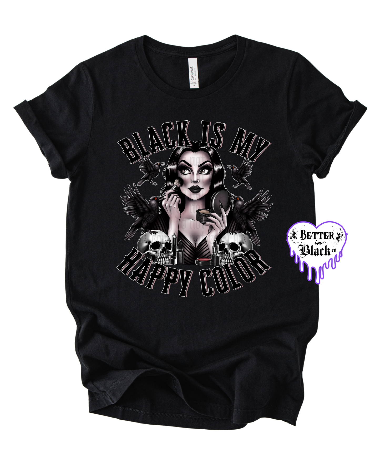 Black Is my Happy Color Design - Unisex Short Sleeve Tee