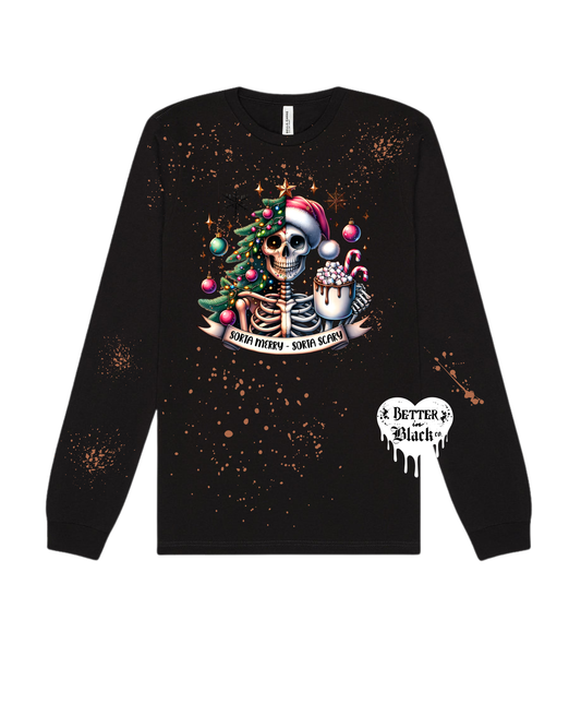 Sorta Merry Sorta Scary - Bleached Unisex Long Sleeve Adult Tee
